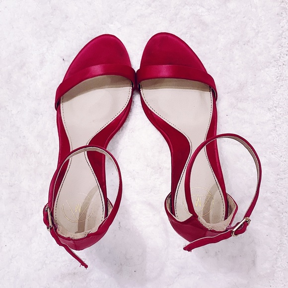 Hot Pink Strappy Open Toe Stilettos - Picture 5 of 9